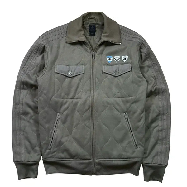 [BUNJANG] 00s Adidas Khaki Quilting Jersey / 00s 아디다스 카키 퀼팅 져지 입니다.