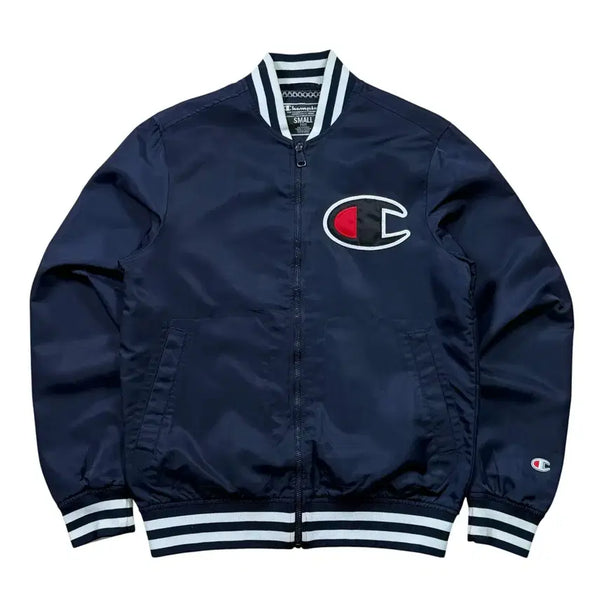 [BUNJANG] Champion Big Logo Varsity Jacket / 챔피온 빅 로고 바시티 자켓