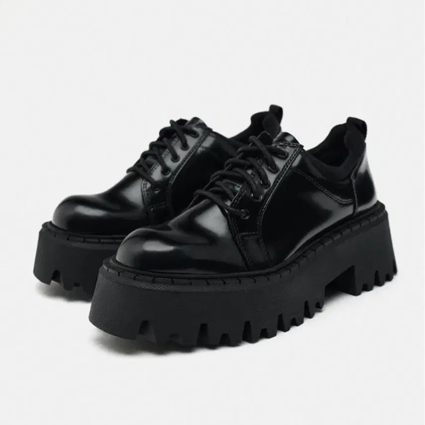 [BUNJANG] Zara Lace-up Loafer Boots / 새상품)240 Zara 자라 러그솔 블루처 레이스업 로퍼 워커 부츠 신발