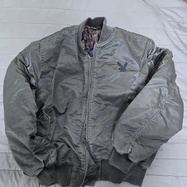 [BUNJANG] Alpha Industries x Playboy MA-1 Jacket / 알파인더스트리 x 플레이보이 MA-1 자켓 마원