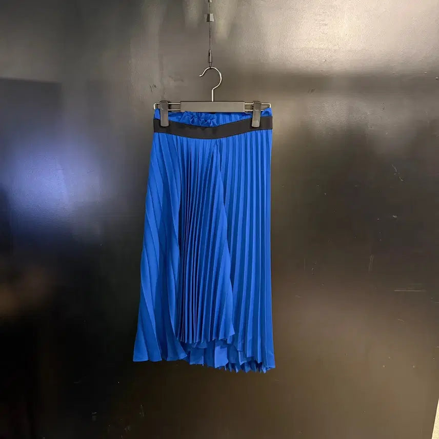 [BUNJANG] Balenciaga Blue Pleated Long Skirt / 발렌시아가 블루 플리츠 롱스커트