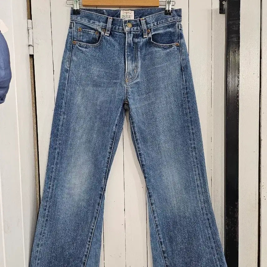 [BUNJANG] Ungrid Women's Washed Bootcut Denim Pants (Size 24) / Ungrid 여성 데님팬츠 S 중청 워싱 부츠컷팬츠 데님 중청팬츠 나팔바지 24 일본빈티지