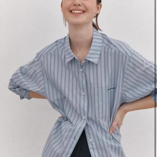 [BUNJANG] Thanat Standard Stripe Shirt / 타낫 스탠다드 스트라이프 셔츠