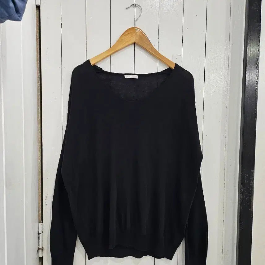 [BUNJANG] 2.PAGE Women's Knit Long Sleeve Top - Black (Spring/Autumn) / 2.PAGE 여성 니트 Free 블랙 봄 가을 긴팔 얇은 니트티