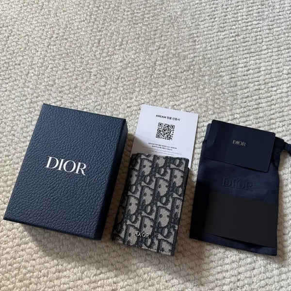[BUNJANG] Dior Oblique Organizer Card Holder Cream / 디올 오블리크 오거나이저 카드지갑 크림 풀박스