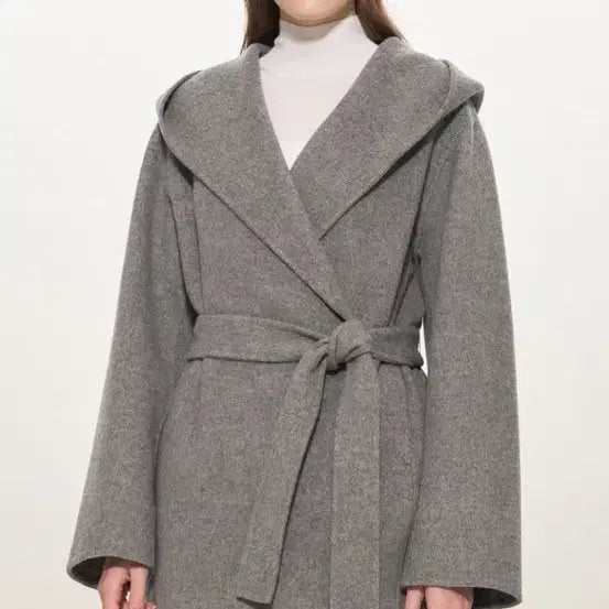[BUNJANG] TIME Cashmere Blend Hooded Coat / 한섬 타임 캐시미어 블렌드 후드코트