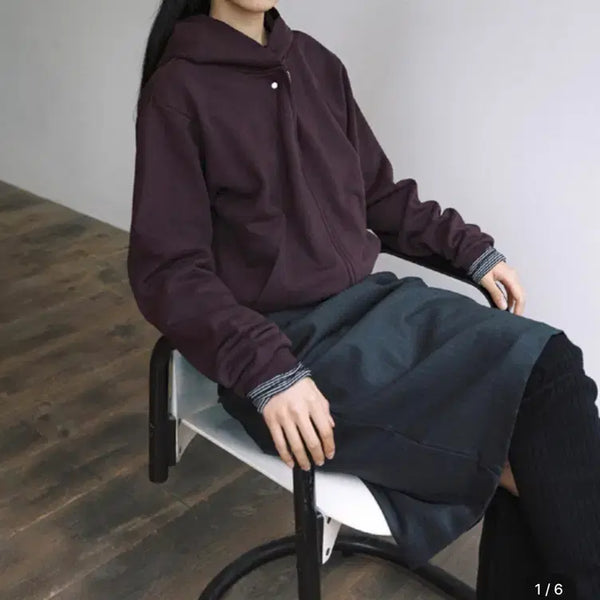 [BUNJANG] E-Nuing Hooded Zip-Up Deep Purple / 이어닝 후드집업