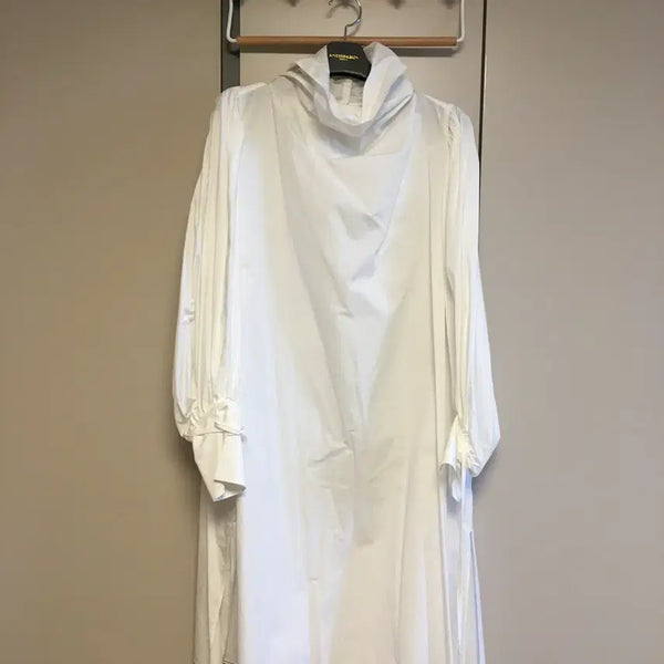 [BUNJANG] Kindersalmon White High-Neck Dress / 킨더살몬 화이트 드레스