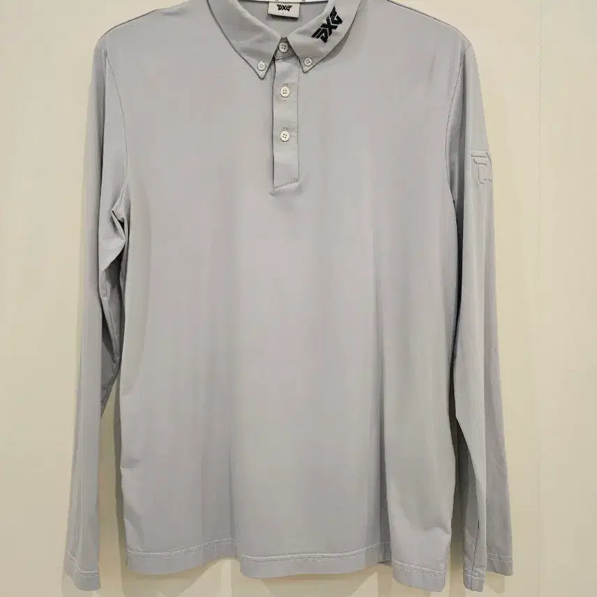 [BUNJANG] PXG Golf Wear Long Sleeve Polo Shirt Light Grey L / PXG 골프웨어 긴팔 카라티셔츠 연그레이