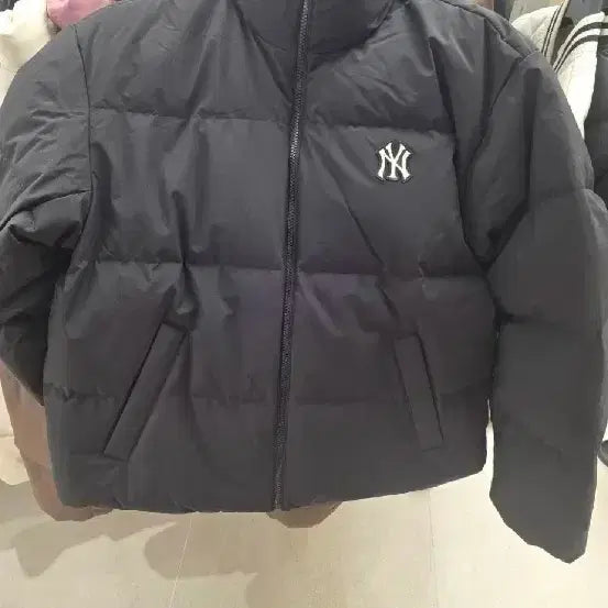 [BUNJANG] MLB Basic Curve Short Padded Jacket Black XL / MLB 현재신상 베이직커브숏패딩 완전새상품 저렴히판매!