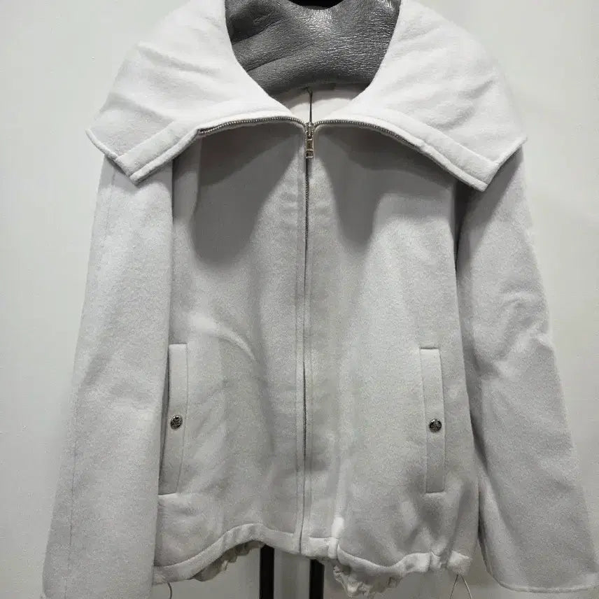 [BUNJANG] System Cashmere Wide Collar Zip-Up Jacket / 한섬 시스템  캐시미어 와이드 칼라 집업 자켓 후기가 너무좋은아우터