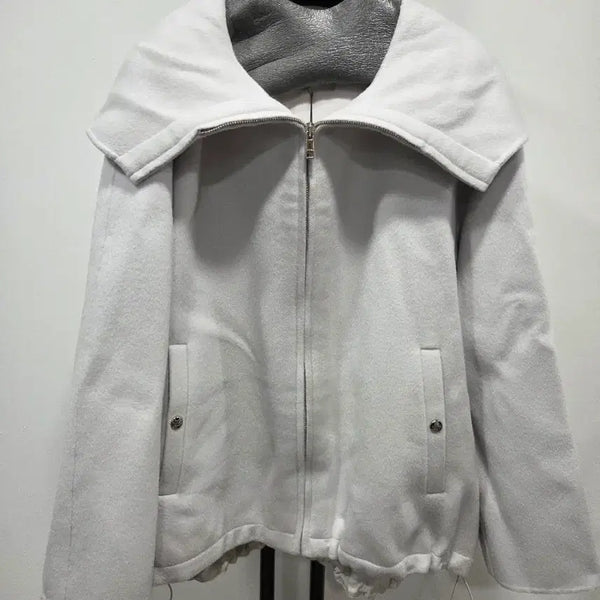 [BUNJANG] System Cashmere Wide Collar Zip-Up Jacket / 한섬 시스템  캐시미어 와이드 칼라 집업 자켓 후기가 너무좋은아우터