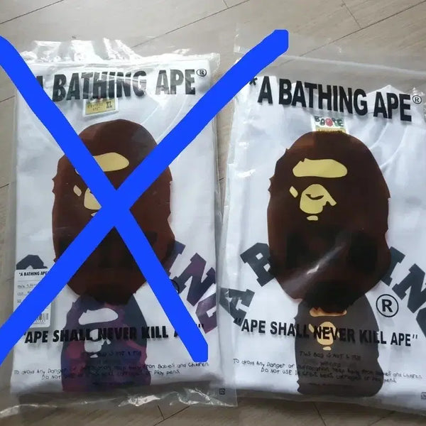 [BUNJANG] BAPE White College Logo Short Sleeve T-Shirt XL / (새상품) 베이프 반팔티 화이트 칼리지 XL