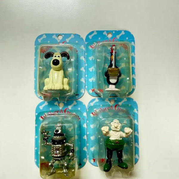 [BUNJANG] Wallace & Gromit Eugine Mini Figures Set of 4 (Vintage) / 빈티지) 월레스와 그로밋 유진미니 피규어 4종