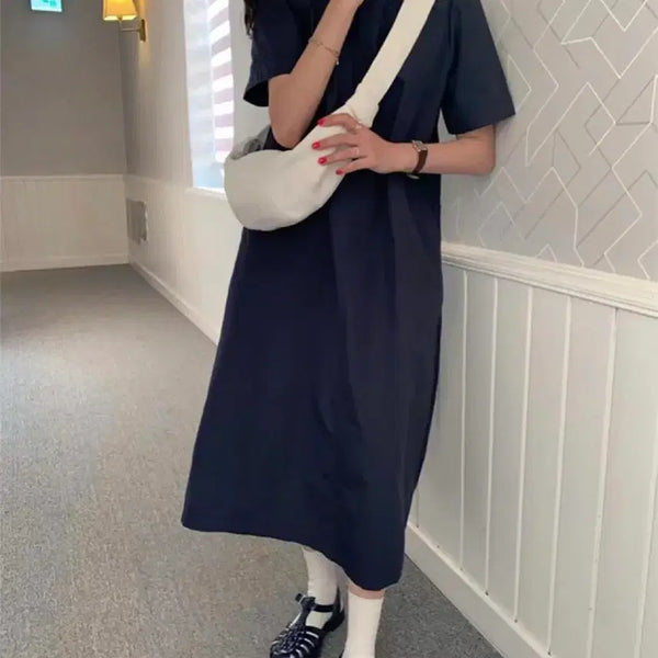 [BUNJANG] Pretty Young Thing Roy One-Piece Dress Navy / (새상품) 프리티영띵 로이 원피스 네이비