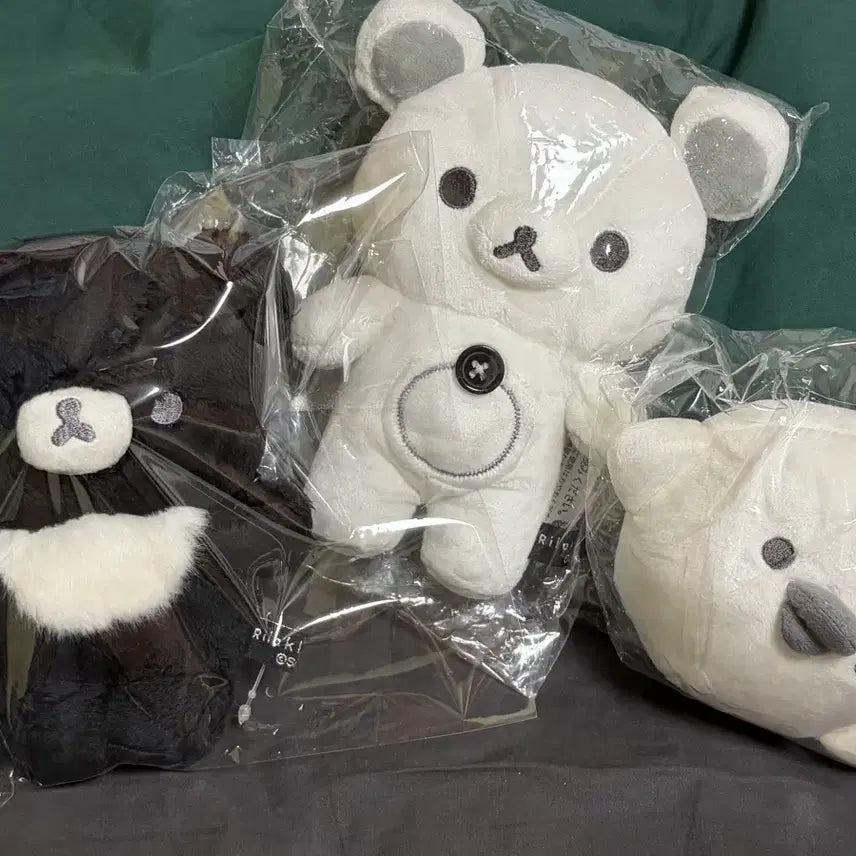[BUNJANG] Rilakkuma Monochro Limited Edition Plush Set / [일괄] 리락쿠마 모노크롬 한정 누이