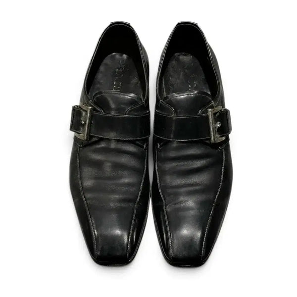 [BUNJANG] Prada Square-Toe Buckle Loafers Cordovan Leather / 프라다 스퀘어토 버클 로퍼