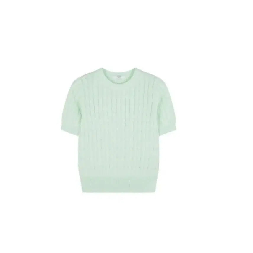 [BUNJANG] TOPTEN Cable Knit Short Sleeve T-Shirt / 탑텐 케이블 니트 반팔