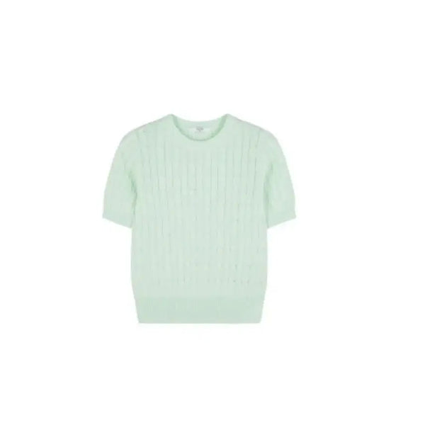 [BUNJANG] TOPTEN Cable Knit Short Sleeve T-Shirt / 탑텐 케이블 니트 반팔
