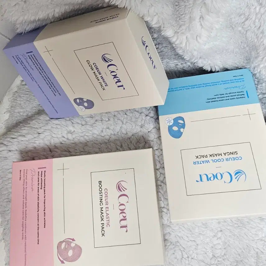 [BUNJANG] Kur Mask Pack 3-Type Set (Sealed) / (미개봉 새거)쿠르 마스크팩 3종 세트