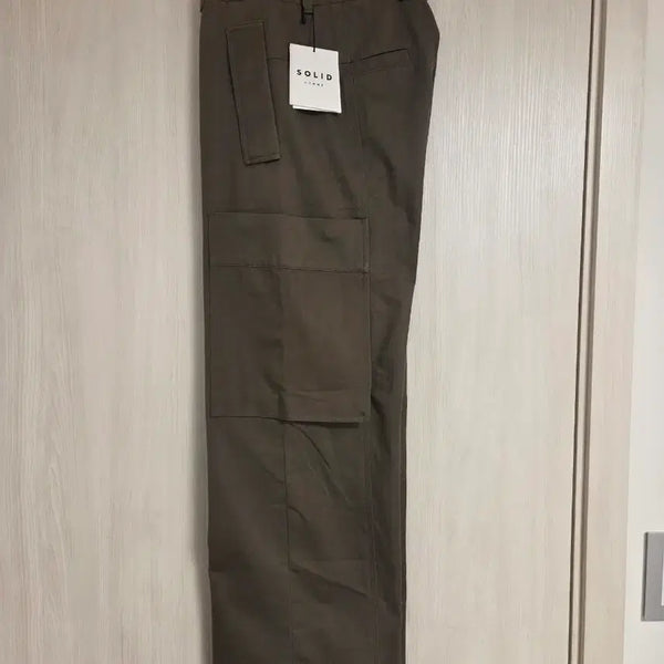 [BUNJANG] Solid Homme 23FW Wide Cargo Chino Pants Khaki / 솔리드옴므 23FW 와이드 카고 치노 팬츠 46