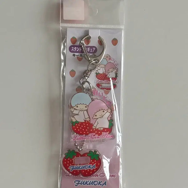 [BUNJANG] Little Twin Stars Kiki Lala Strawberry Acrylic Stand & Keyring / 리틀트윈스타 키키라라 키링 아크릴 스탠드 딸기 유우시 사쿠야