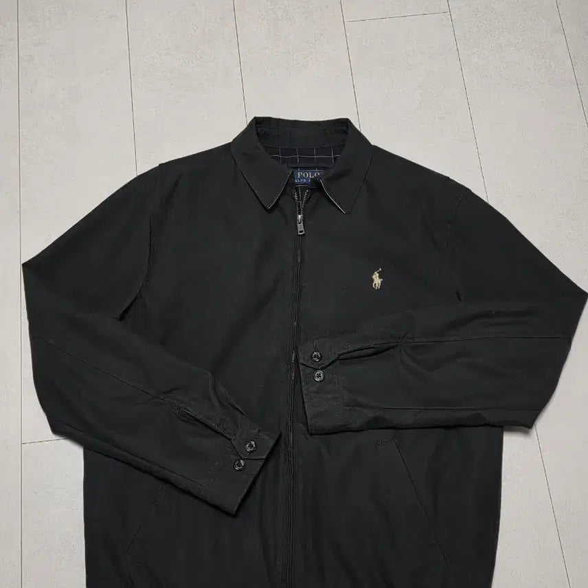 [BUNJANG] Polo Ralph Lauren Black Barracuda Harrington Twill Blouson Jacket (Size S) / 폴로 랄프로렌 블랙 바이스윙 자켓 S 95 - 100 바라쿠다 헤링턴 트윌 검정 자켓 블루종