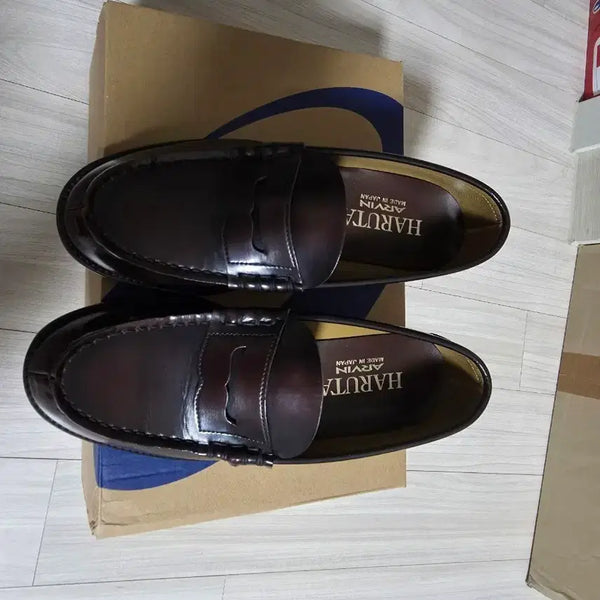 [BUNJANG] Haruta ARVIN 6550 Penny Loafers Burgundy 255 / 하루타 ARVIN 6550 페니 로퍼 버건디 255