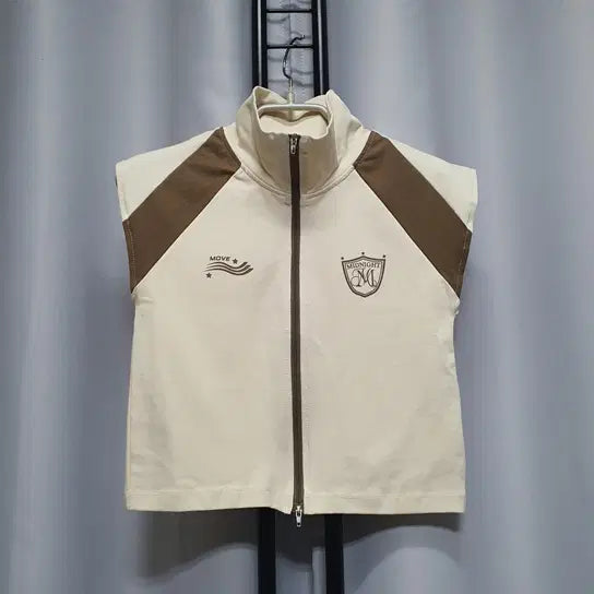 [BUNJANG] Midnight Move Two-Way Zip-Up Cropped Vest / 미드나잇무브 투웨이 집업 베스트 크롭 조끼