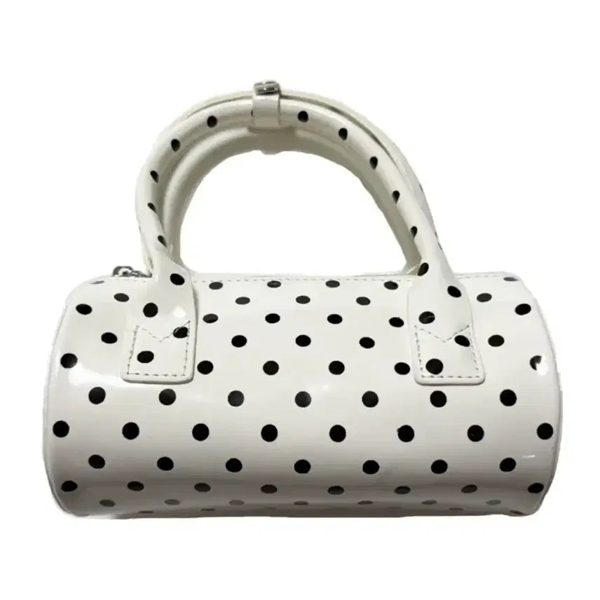 [BUNJANG] Polka Dot White Baguette Bag / 꼼데st 도트 화이트 바게트백