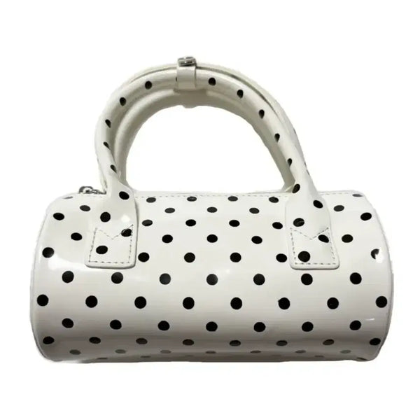 [BUNJANG] Polka Dot White Baguette Bag / 꼼데st 도트 화이트 바게트백