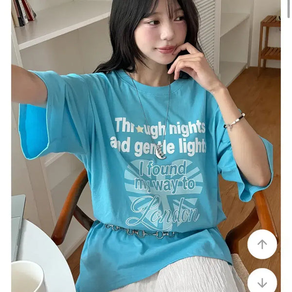 [BUNJANG] Gongu Woman Tie-Dye Short Sleeve T-Shirt / 새상품 공구우먼 나염 반팔티셔츠