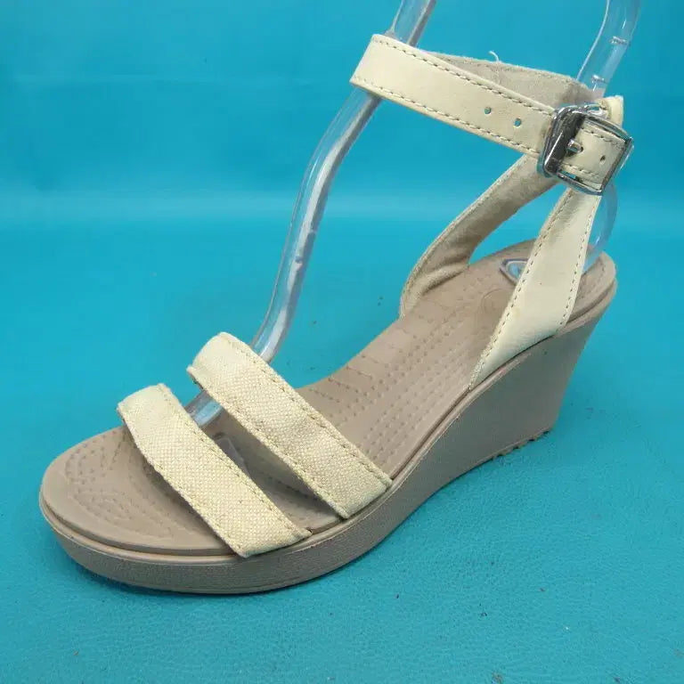 [BUNJANG] Crocs Leigh Wedge Sandals / 230~235/r2-940/크록스 레이 웨지 샌들/구제특별시