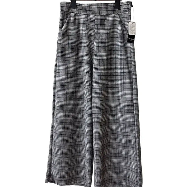 [BUNJANG] Check Banding Wide Pants (New) / F/ 체크 밴딩 와이드팬츠/새제품