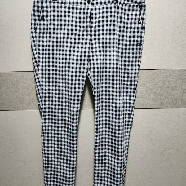 [BUNJANG] Benjef Women's Golf Checkered Pants (Size 79) / 벤제프 여성 골프 체크팬츠 79 / 여름 골프바지