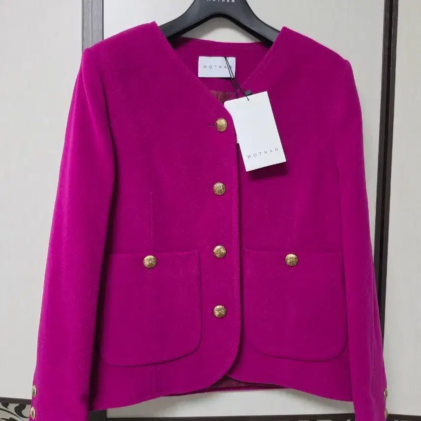 [BUNJANG] MOTHAN Collarless Jacket Wool + Cashmere Blend / (새) MOTHAN 노카라 쟈켓  양모+ 캐시미어
