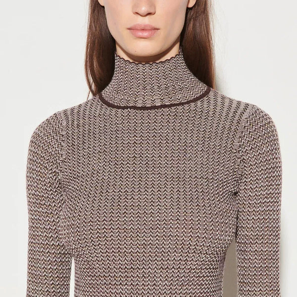 [BUNJANG] Sandro High Neck Jacquard Wool Knit / SANDRO 산드로 하이넥 자카드 울 니트 1