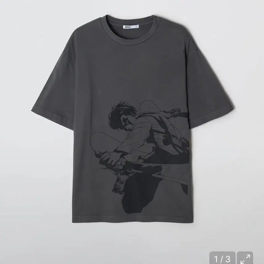 [BUNJANG] Attack on Titan SPAO Levi T-Shirt (Size S, Sealed) / 진격의거인 스파오 리바이 반팔 s사이즈