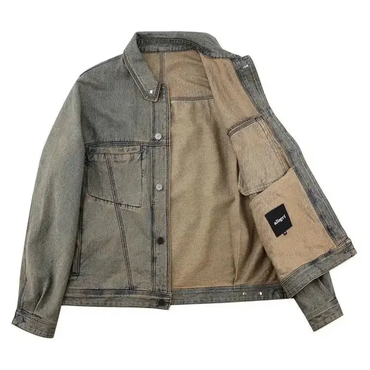 [BUNJANG] Allegri Denim Trucker Jacket / 알레그리 데님 자켓 트러커 블루종 오일블루
