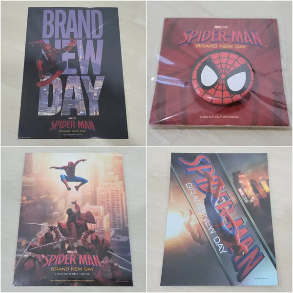 [BUNJANG] Spider-Man 3-Piece Set (Poster + Art Card + Pin Badge) / [전용박스 안전포장] 스파이더맨 3종 세트 (포스터+아트카드+핀뱃지)
