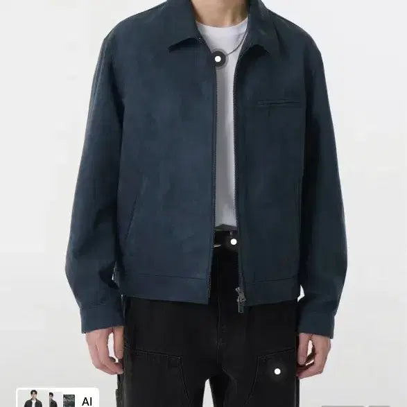[BUNJANG] Musinsa Standard Suede Jacket / 무신사 스탠다드 스웨이드 자켓