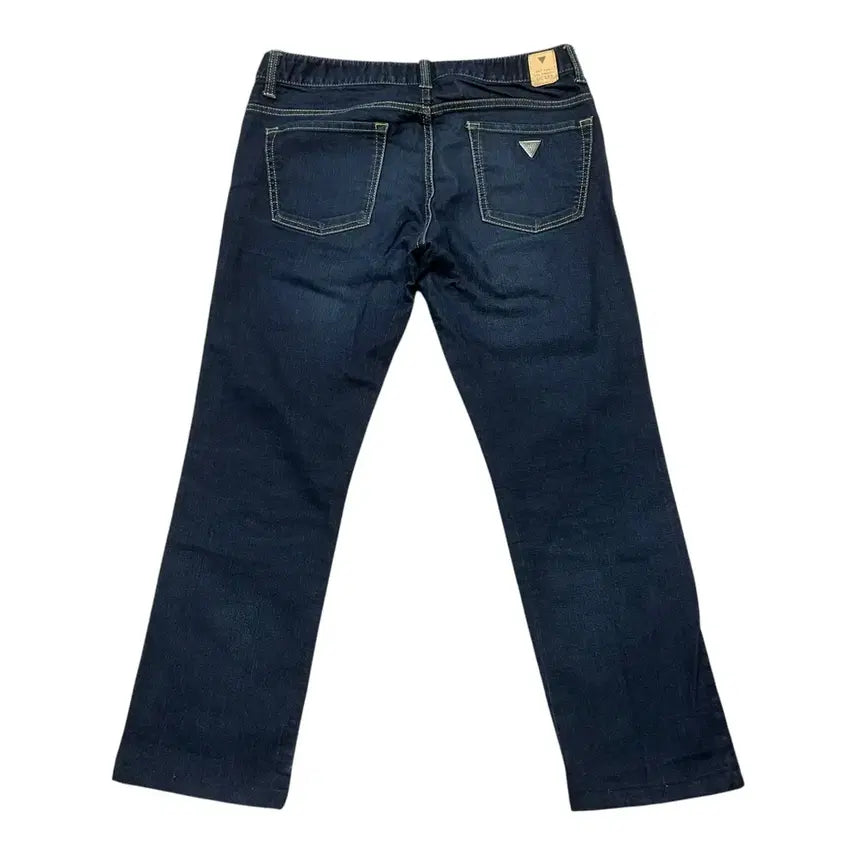[BUNJANG] Guess Jeans Dark Indigo Basic Straight Denim Pants / (만원 빈티지) 게스 진 다크 인디고 베이직 스트레이트 데님 팬츠
