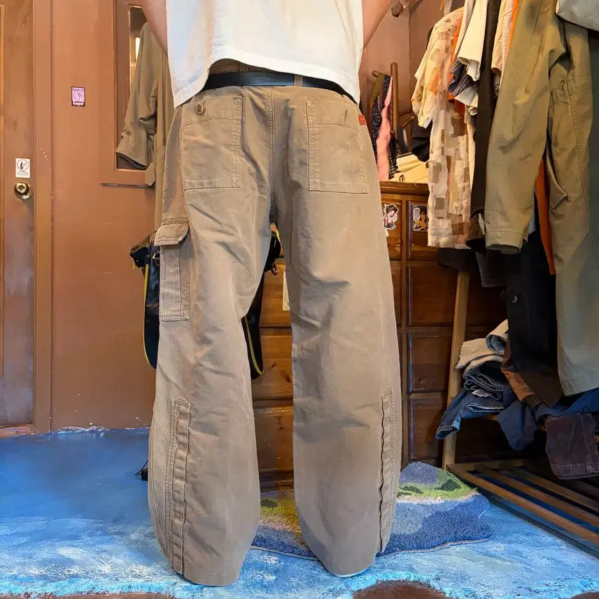 [BUNJANG] BOSS ORANGE Wide Parachute Cotton Pants / BOSS ORANGE 보스 오렌지 와이드 패러슈트 코튼 팬츠