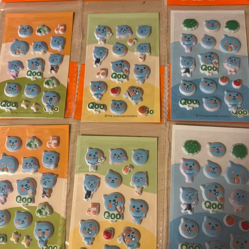 [BUNJANG] Qoo 3종 Epoxy Sticker Set / Qoo 3종 쿠우 에폭시 스티커