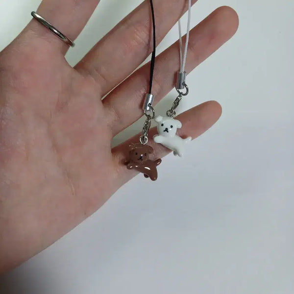 [BUNJANG] Dog Keychain Brown/White (Freebie) / 강아지 키링 브라운/화이트(덤)