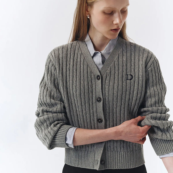 [BUNJANG] DUNST Cable Knit Cardigan S / 던스트 케이블 니트 가디건 S