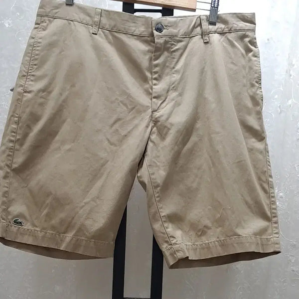 [BUNJANG] Lacoste Cotton Shorts Beige Size 36 New / 라코스테  면 반바지 36  새제품