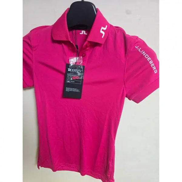 [BUNJANG] J.Lindeberg Women's Short Sleeve Golf Shirt - Pink, XS / 제이린드버그 여성 반팔 티셔츠 XS사이즈 핑크 골프웨어