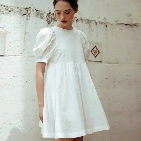 [BUNJANG] Frontrow Eyelet Dress / 프론트로우(FRRW) 아일렛원피스 55