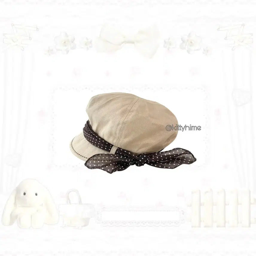 [BUNJANG] Any FAM Lovely Latte Dot Hat / any FAM 애니팜 라떼맛 러블리 도트 모자 모리 너드깔 라떼갸루 도트모자